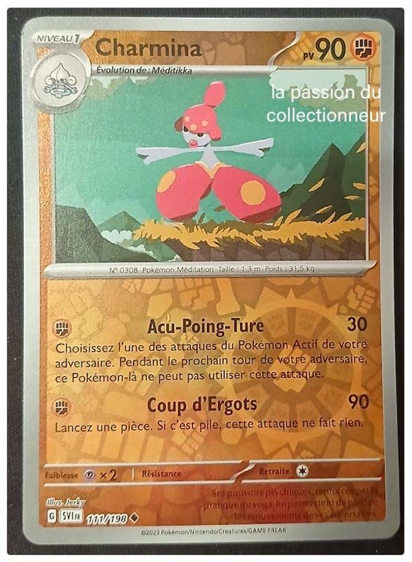 Carte pokémon de Charmina 111/198 reverses