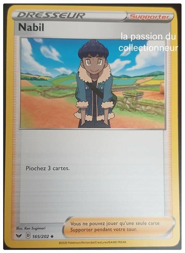 Carte pokémon de Nabil 165/202 peu commune