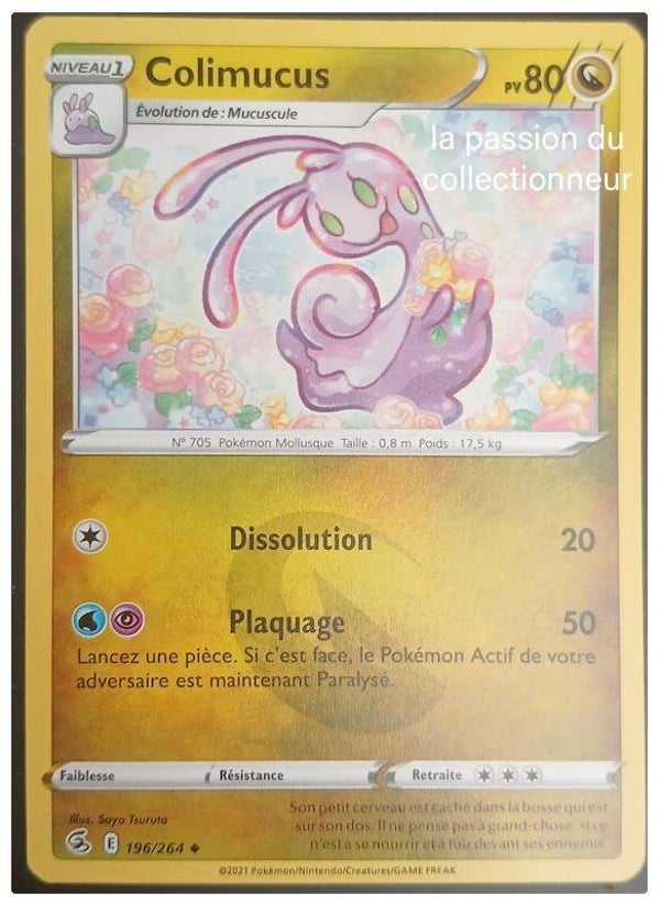 Carte pokémon de Colimucus 196/264 peu commune