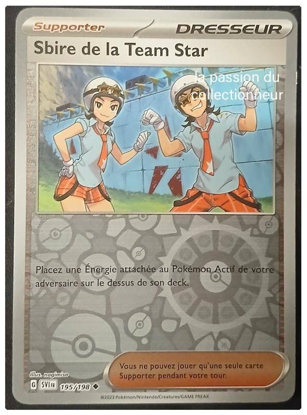 Carte pokémon de Sbire de ka Team Star 195/198 reverses