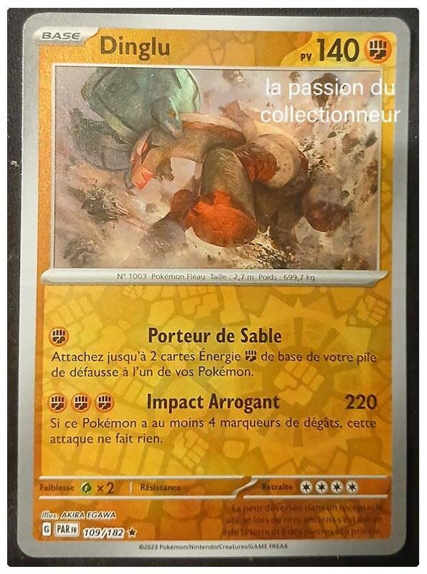 Carte pokémon de Dinglu 109/182 reverses