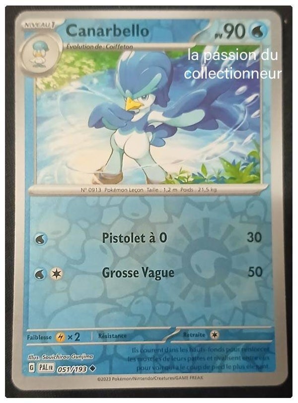 Carte pokémon de Canarbello 051/193 reverses