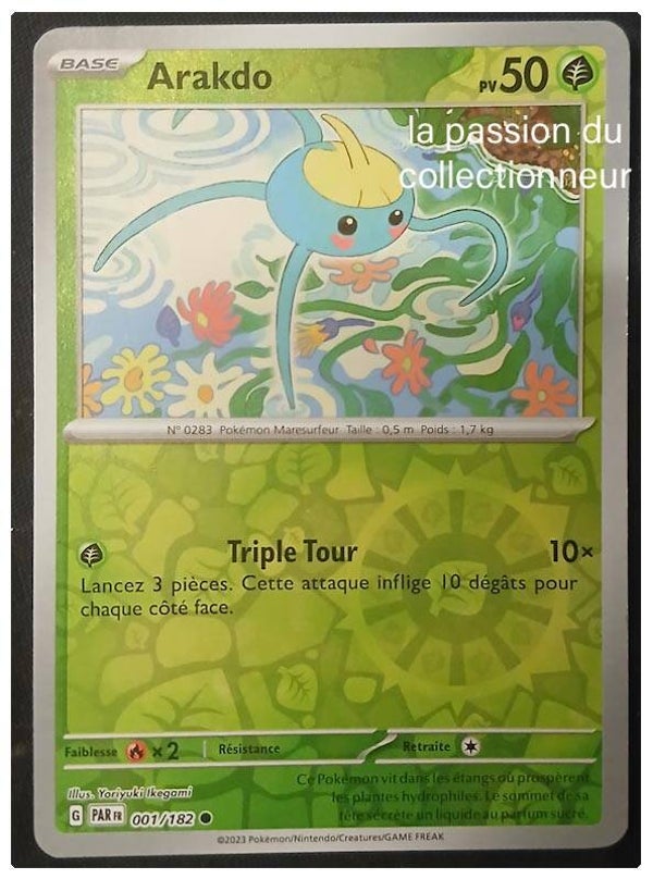 Carte pokémon de Arakdo 001/182 reverses