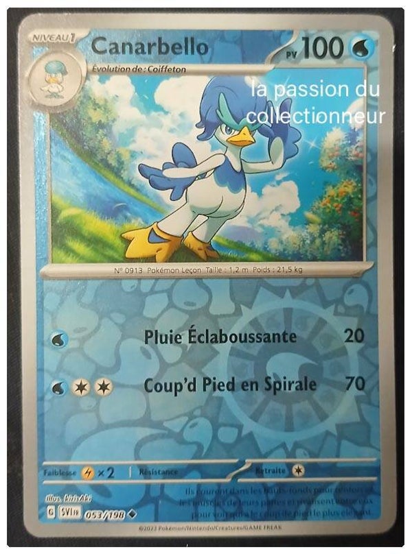 Carte pokémon de Canarbello 053/198 reverses