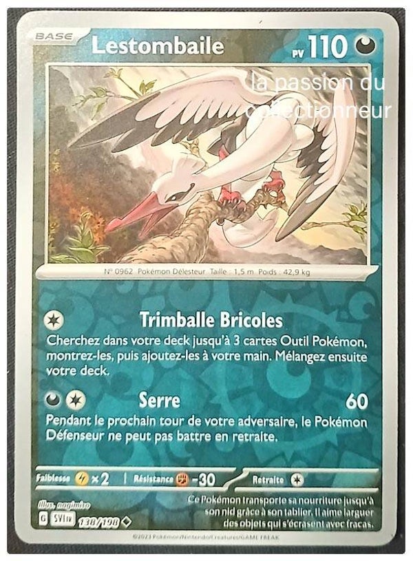 Carte pokémon de Lestombaile 138/198 reverses