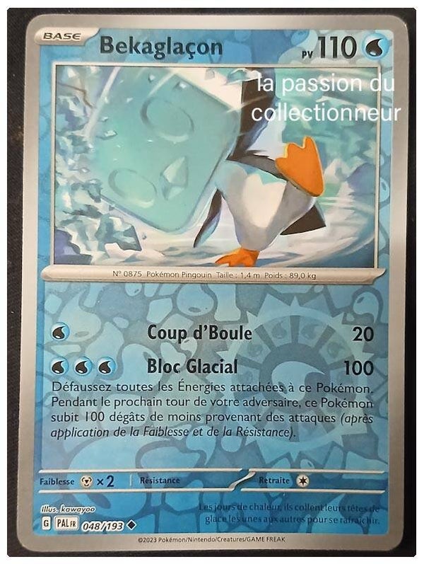 Carte pokémon de Bekaglaçon 048/193 reverses