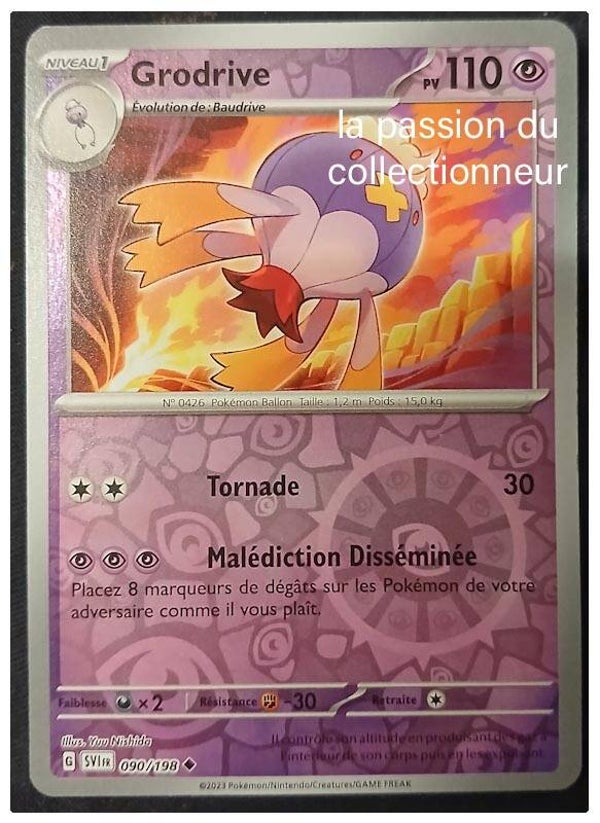 Carte pokémon de Grodrive 090/198 reverses