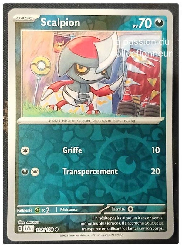 Carte pokémon de Scalpion 132/198 reverses