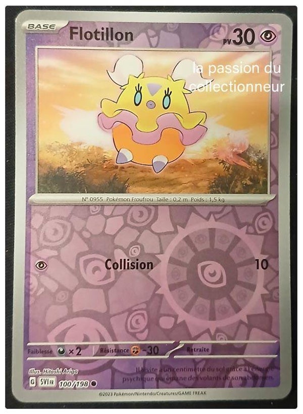 Carte pokémon de Flotillon 100/198 reverses