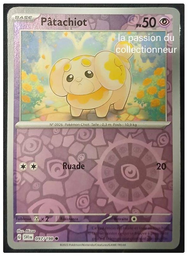 Carte pokémon de Pâtachiot 097/198 reverses
