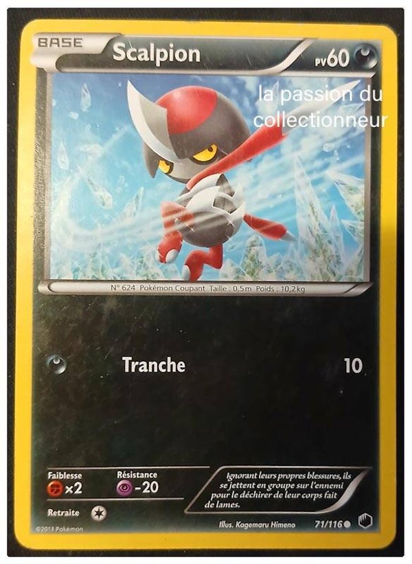 Carte pokémon de Scalpion 71/116 commune