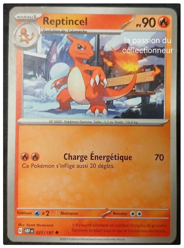 Carte pokémon de Reptincel 027/197 peu commune