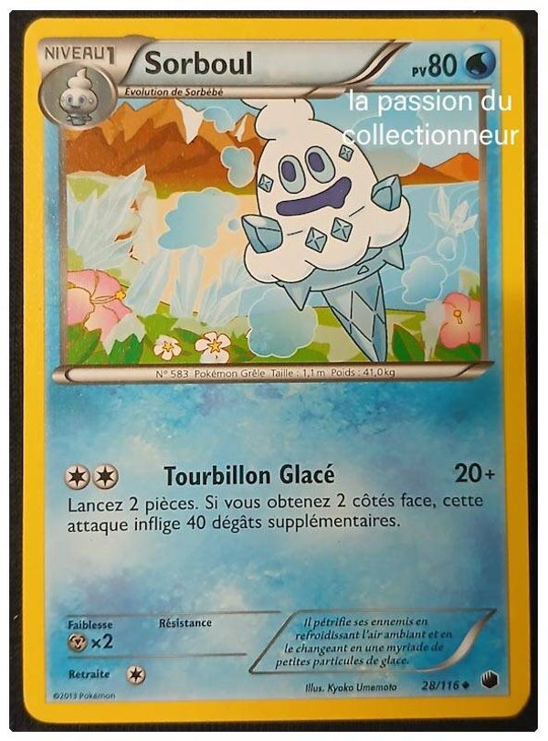Carte pokémon de Sorboul 28/116 peu commune