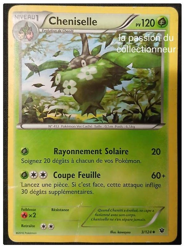 Carte pokémon de Cheniselle 3/124 peu commune