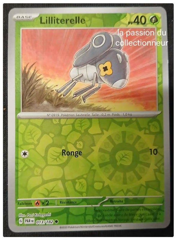 Carte pokémon de Lilliterelle 013/182 reverses