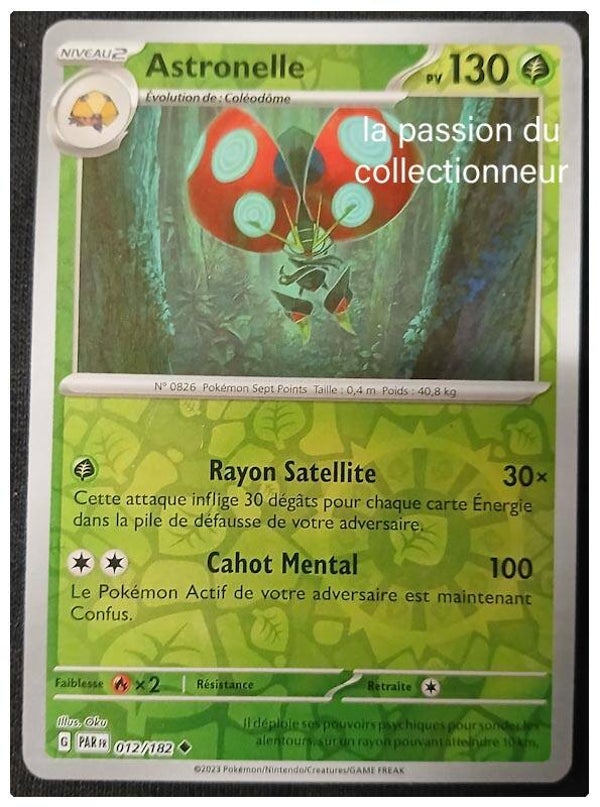 Carte pokémon de Astronelle 012/182 reverses