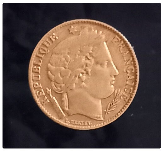 10 franc or céres année 1851A
