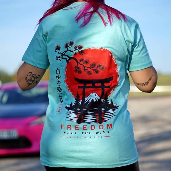 Freedom – JDM Japan Style T-Shirt (mint oder lila)