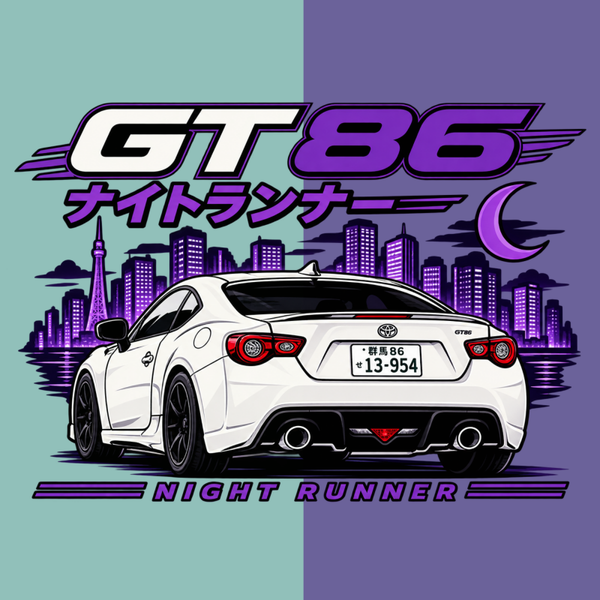 T-Shirt GT86 (JDM, Japan Style) lila oder mint in verschiedenen Größen