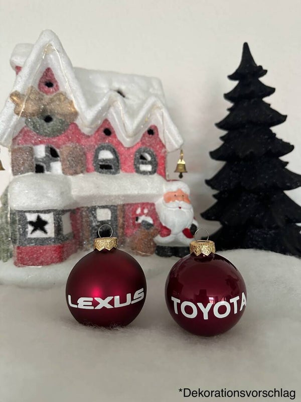 Kleine dunkel rote Weihnachtskugel