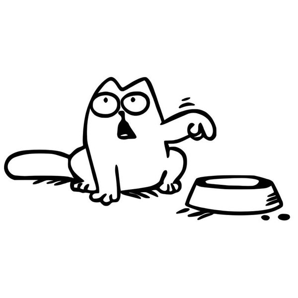 Katze mit Napf für Tankdeckel