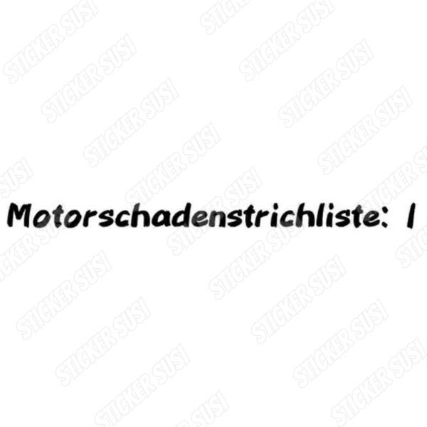 Motorschadenstrichliste: l