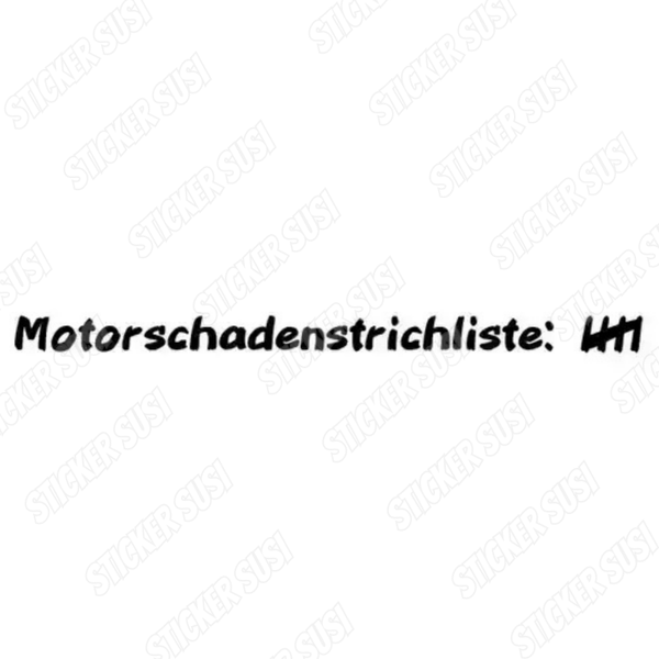 Motorschadenstrichliste: 5