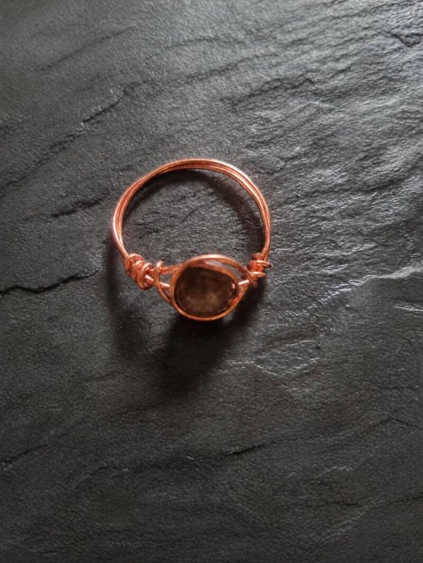 Obsidian Wire Wrapped Ring