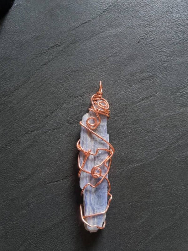 Kyanite Wire Wrapped Pendant