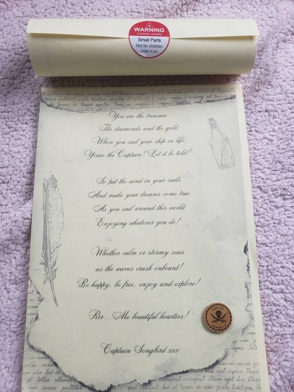 Captain Songbird Scroll 📜 & Gold Coin