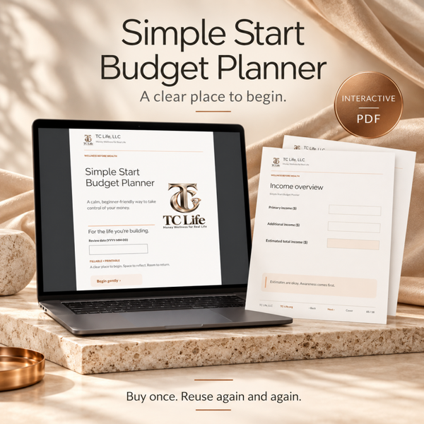 Simple Start Budget Planner | Beginner Budget Planner (downloadable write-on PDF)