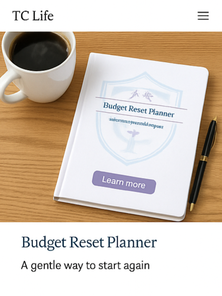 Budget Reset Planner | Gentle Financial Reset Tool – TC Life