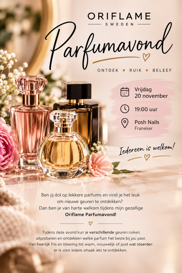 Oriflame Parfum avond | 20 november 19:00