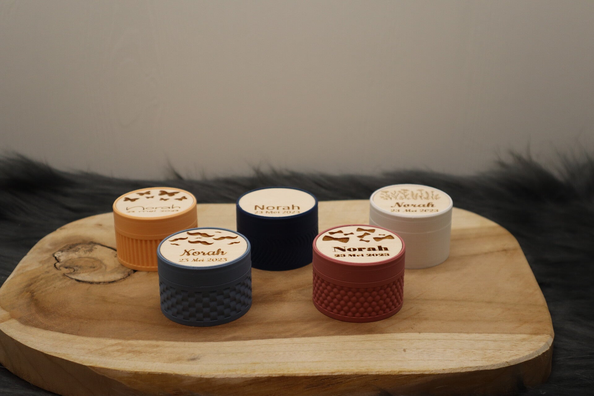 Mini doosje met inlay hout patronen