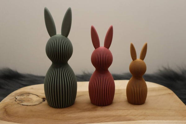 Ribbed Paaskonijn met rechte oren