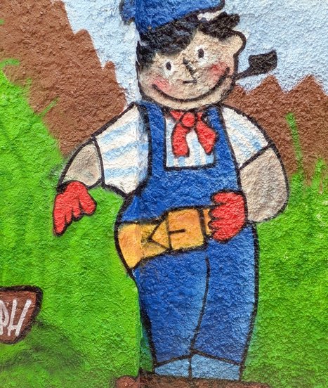 Wandbild des bekannten Jim Knopf – StreetArt in Köln