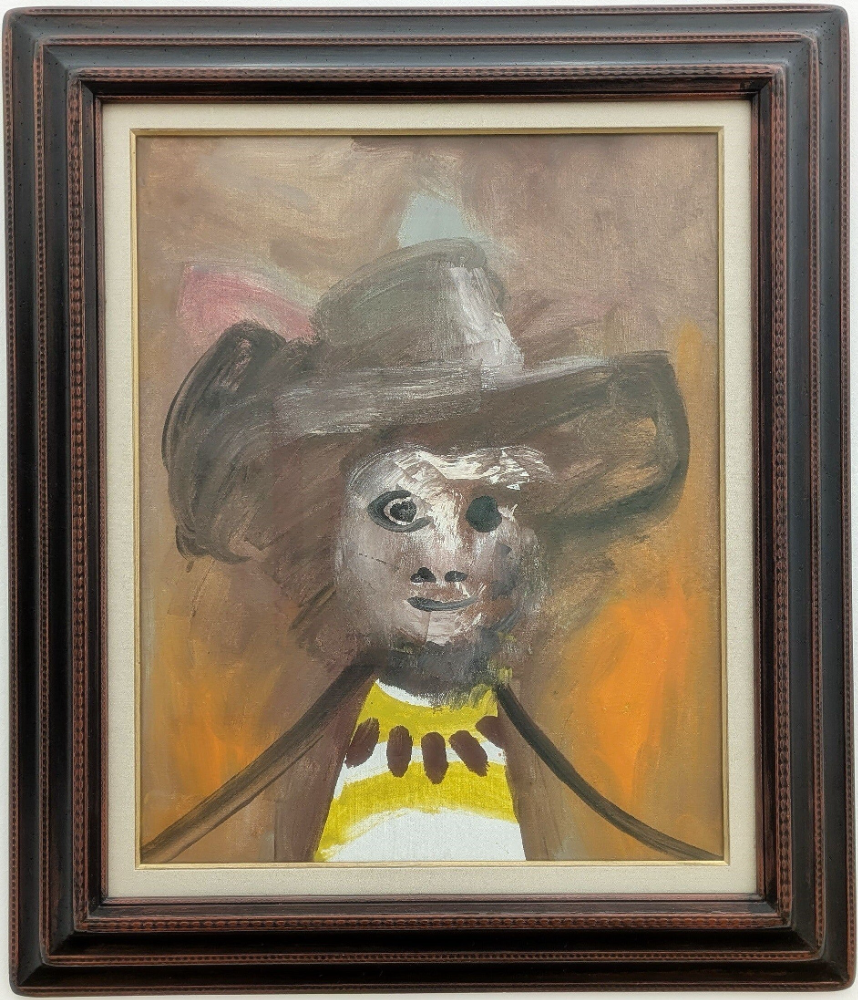 Gemälde von Pablo Picasso, experimentelle Komposition mit Figuren und Linien