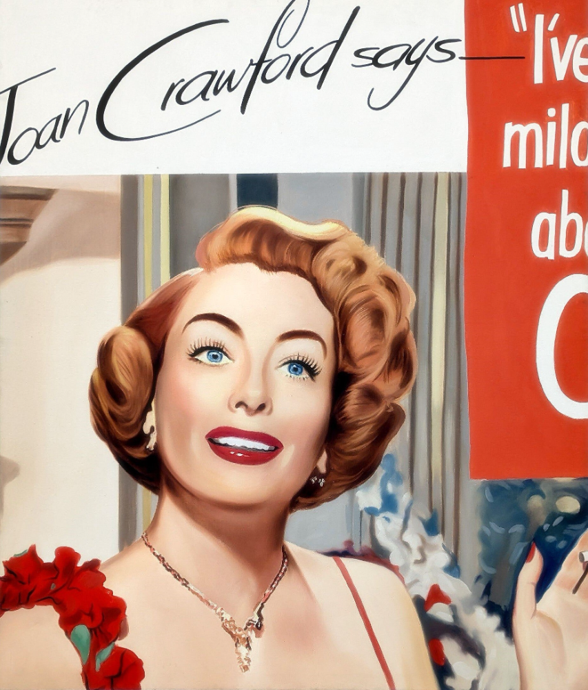 Gemälde von Tom Wesselmann, Pop-Art mit Frauenfigur in kräftigen Farben