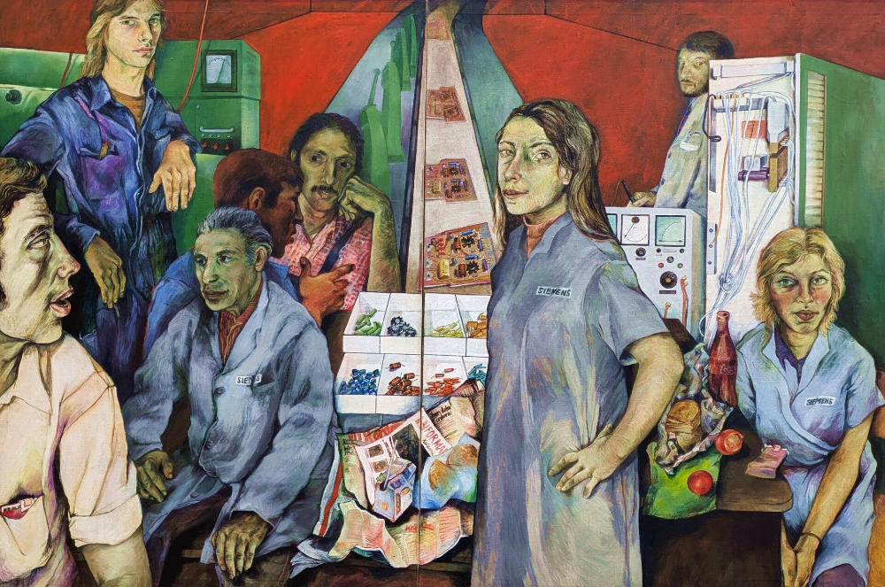 Gemälde von Jörg Immendorff, Darstellung von Gesellschaft und Symbolik