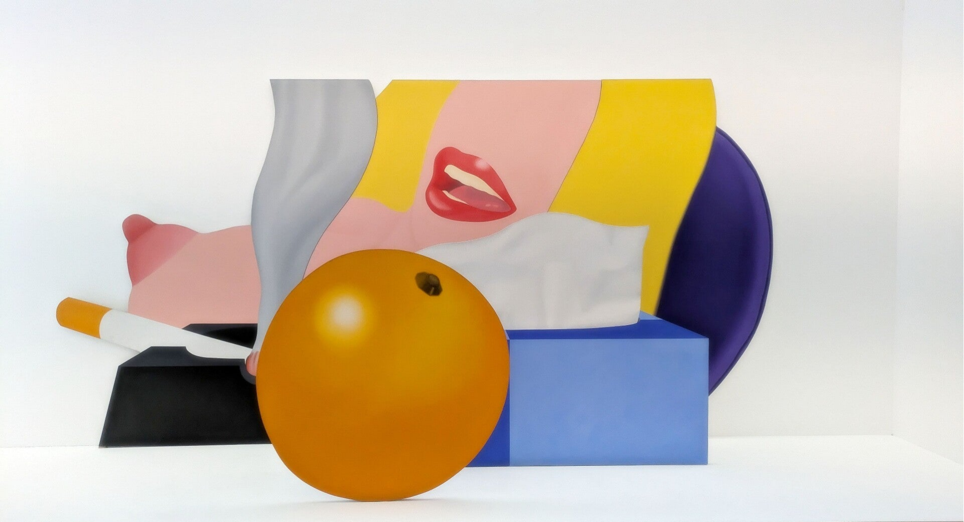 Gemälde von Andy Warhol, bunte Pop-Art-Komposition mit Alltagsmotiven