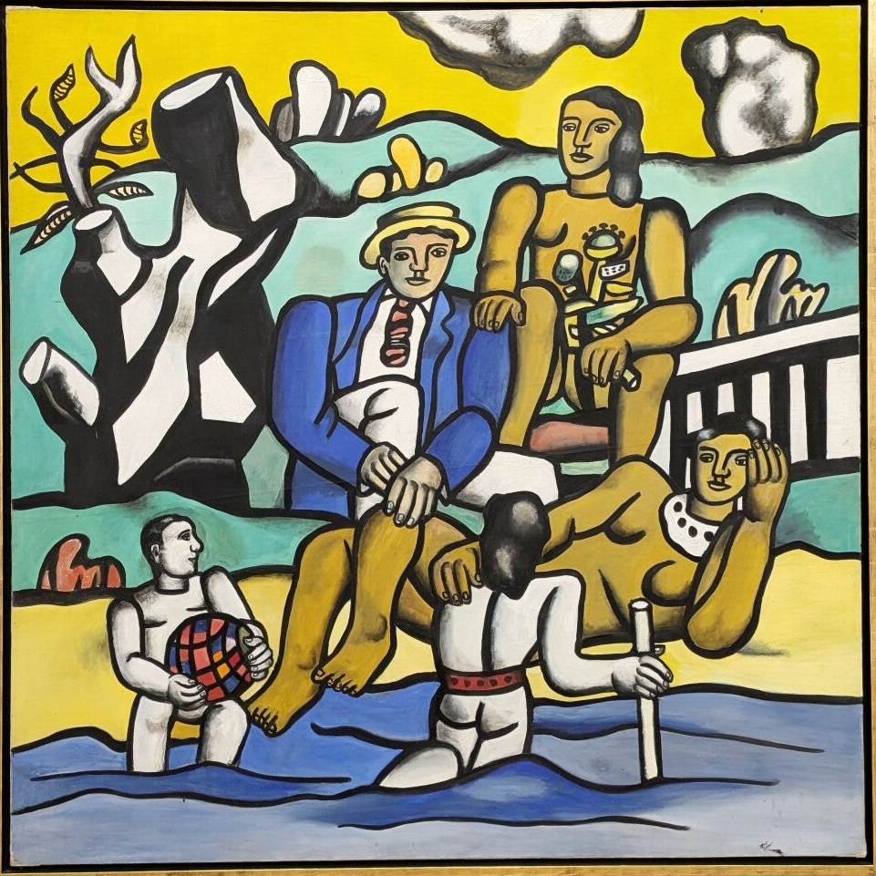 Gemälde von Fernand Léger, abstrakte Komposition mit geometrischen Formen und kräftigen Farben