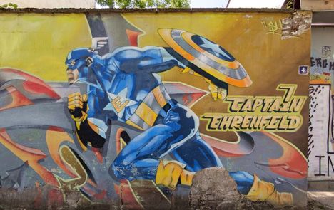 Wandbild „Captain Ehrenfeld“ – StreetArt in Köln-Ehrenfeld