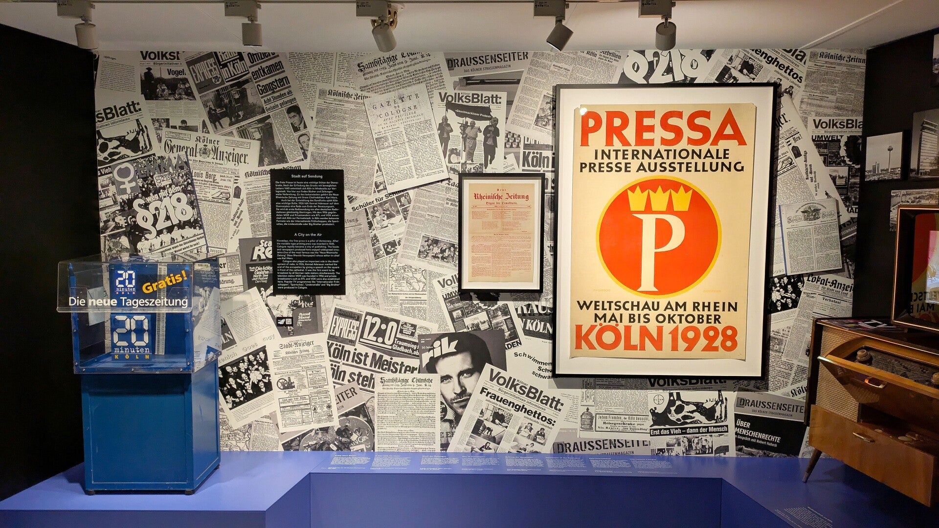 Eine Ausstellung über die internationale Presseausstellung im Jahre 1928 im Kölschen Stadtmuseum