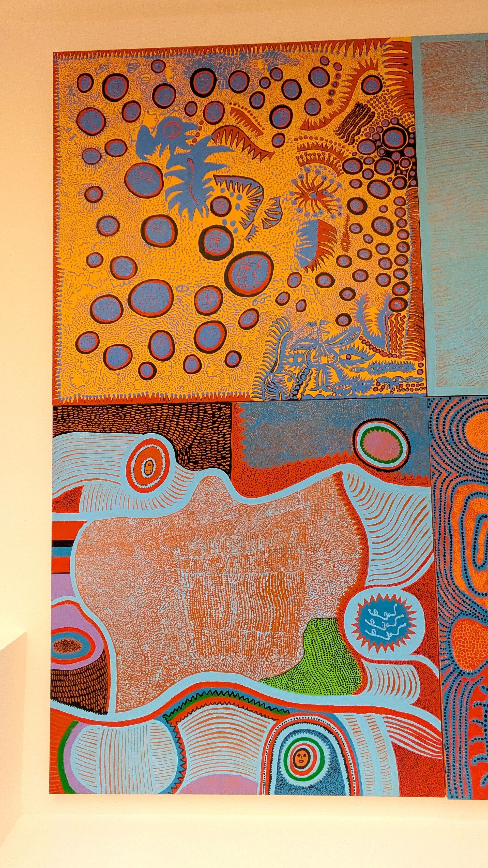 Ein buntes Bild mit schönen Farben  bei der Ausstellung  Yayoi Kusama im Museum Ludwig in Köln
