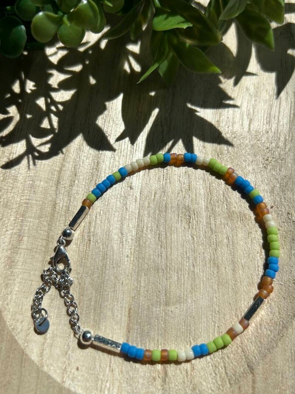 Light blue & green
