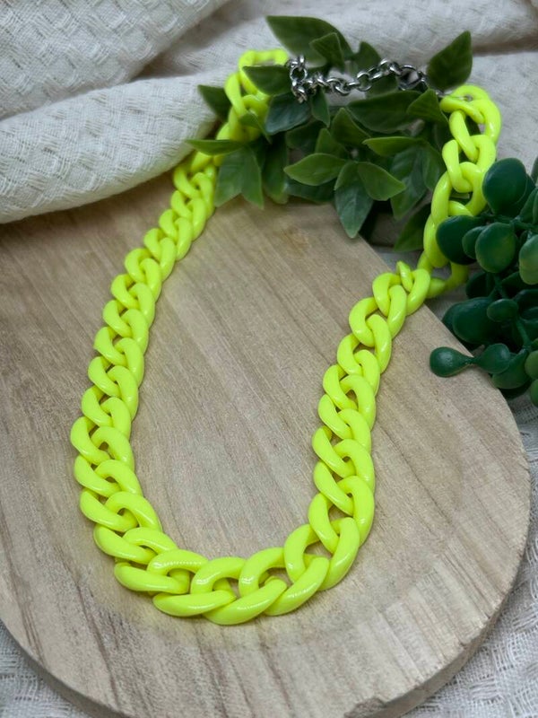 Neon geel acryl