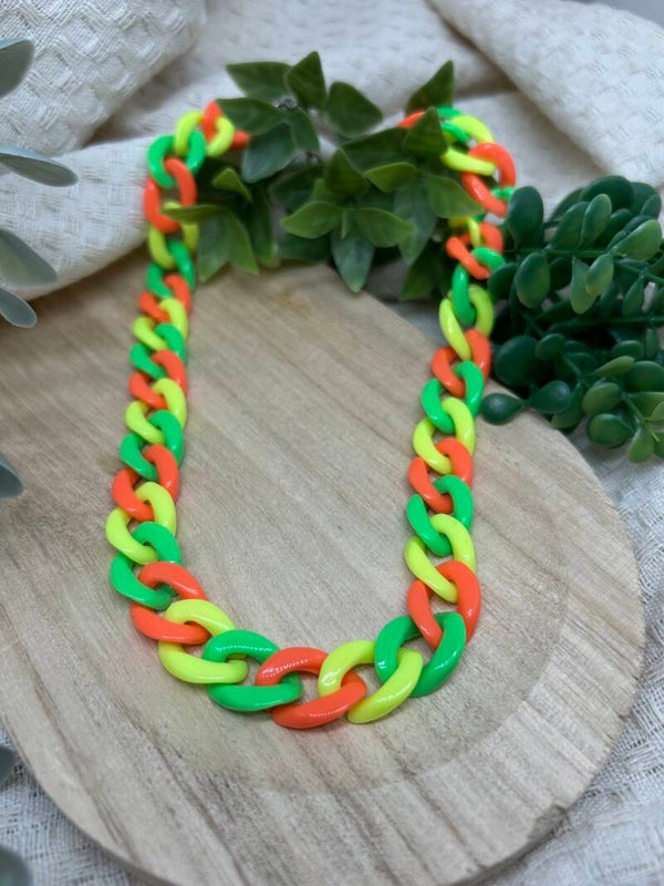 Neon oranje-geel-groen