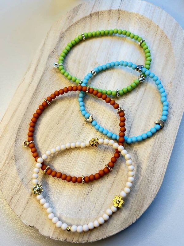 Elastische armbandjes mat acryl - volwasenen
