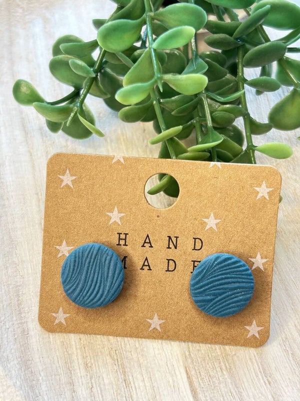 Blue/Green wavy stud