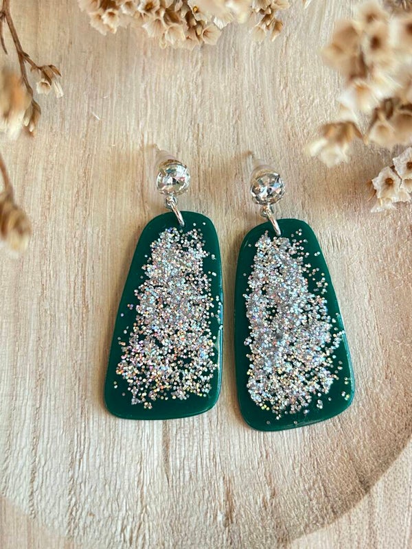 Glittery green